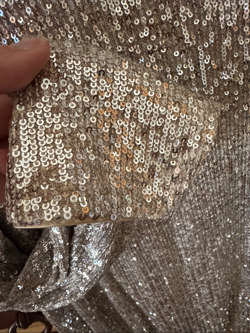 Eliza J Silver Sequin Draped Open Cardigan - Picture 7 of 7